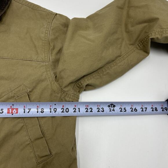 Vintage Old Navy Barn Coat Chore Jacket Men's M Lined Button Up Full ZIP TAN - Picture 4 of 9